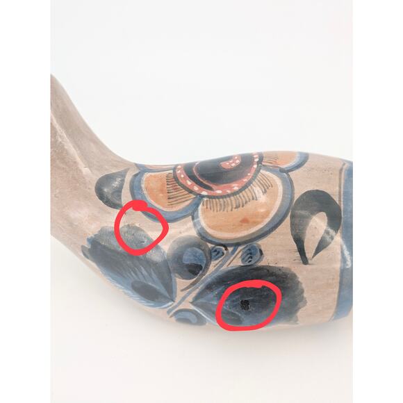 Tonala Fish Figurine Mexican Folk Art Pottery Hand Painted Ceramic Sculpture - Picture 11 of 12